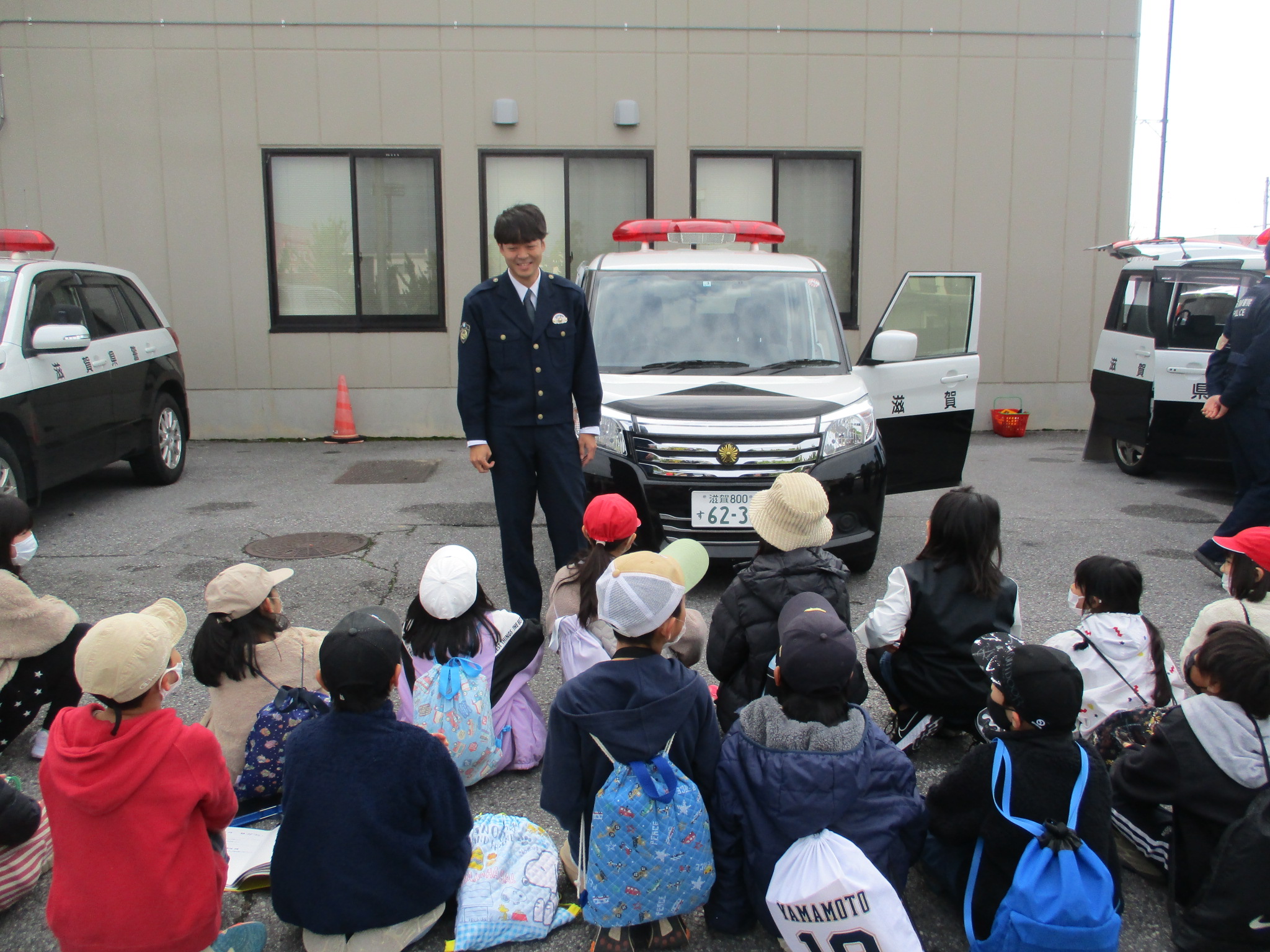 長浜小学校のみなさんが警察署見学に来てくれました！