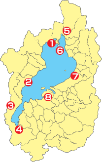 びわ湖八景の地図