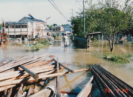 東近江市 平成2年台風19号の水害写真