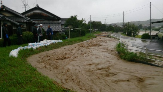 甲賀市 平成25年9月台風18号の水害写真