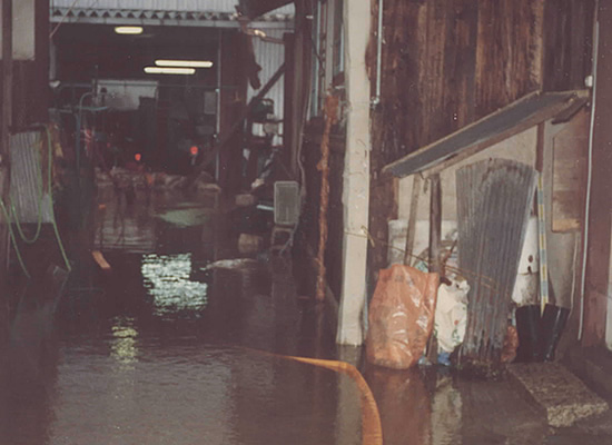 昭和57年台風10号の水害写真