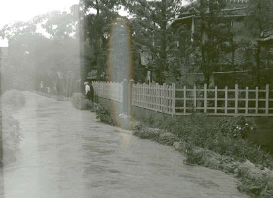昭和34年台風7号の水害写真
