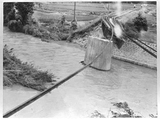 昭和28年多羅尾豪雨の水害写真