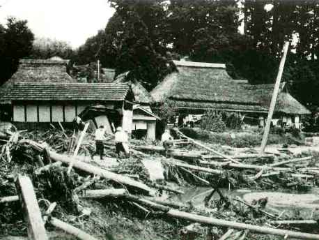 昭和28年多羅尾豪雨の水害写真