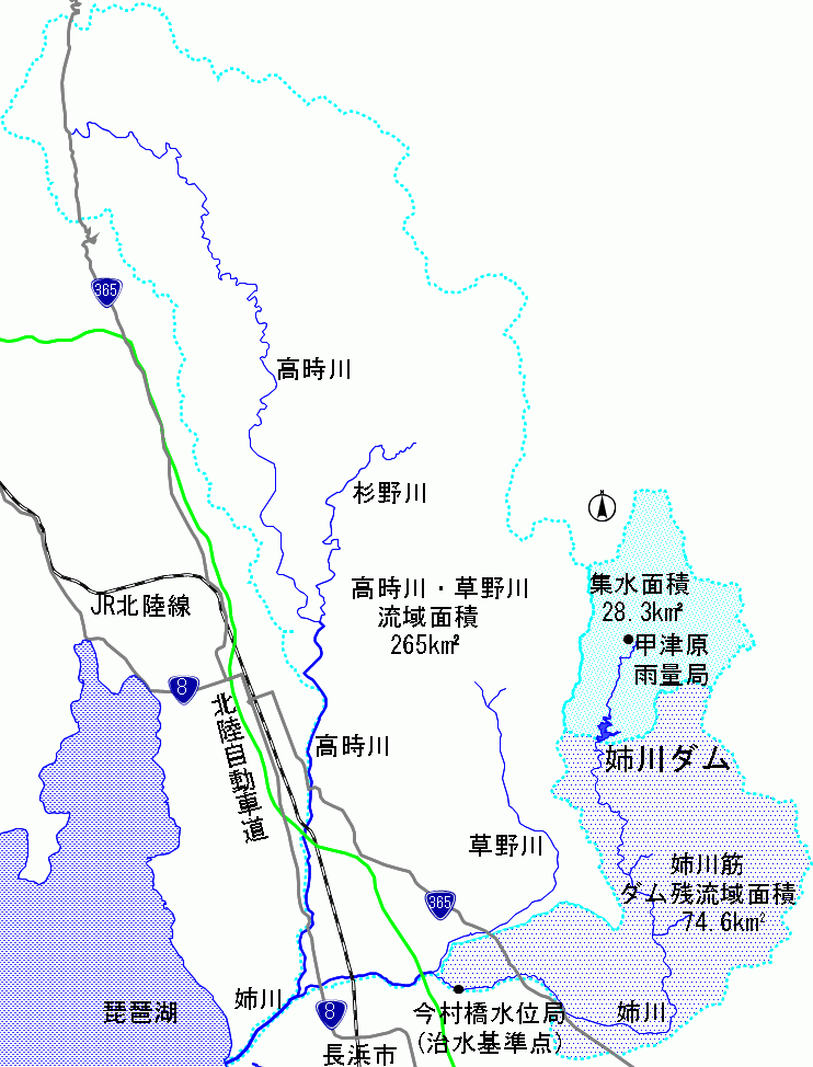 姉川の流域図です。