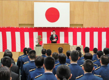 滋賀県警察職員任命式・警察学校入校式に出席
