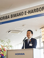 BIWAKO E-HARBOR（ビワコ イーハーバー）の竣工式にてあいさつ