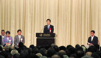 自由民主党滋賀県連政経パーティーに来賓として出席