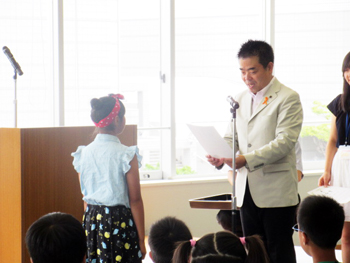 滋賀県子ども県議会 子ども議員任命式に出席