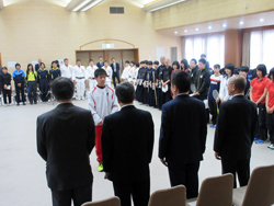 3月に開催される全国選抜大会に滋賀県代表として出場する高校生アスリートたちの激励会に出