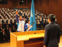 第72回国民体育大会滋賀県選手団結団壮行式にて選手宣誓をうける