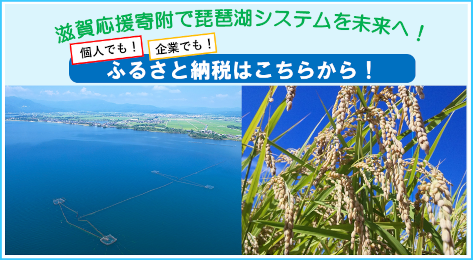 滋賀応援寄付で琵琶湖システムを未来へ！個人でも！企業でも！ふるさと納税はこちらから！