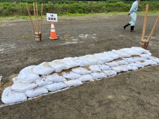 積土のう工完了