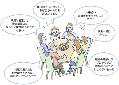 家族会議の絵
