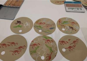 県立美術館 うちわ完成品