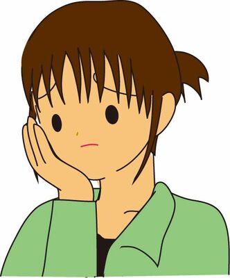 困っている女性2