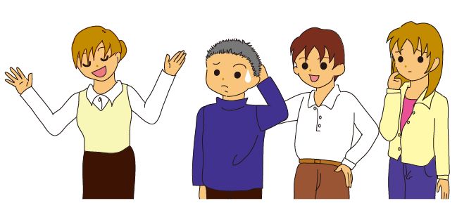 男性2人 女性2人