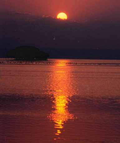 <写真:湖北の夕照>撮影:善利修