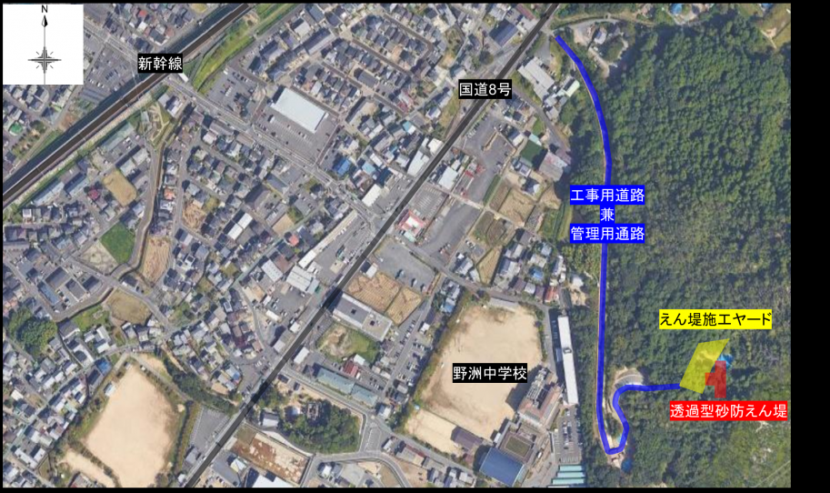 中ノ池川支流航空写真