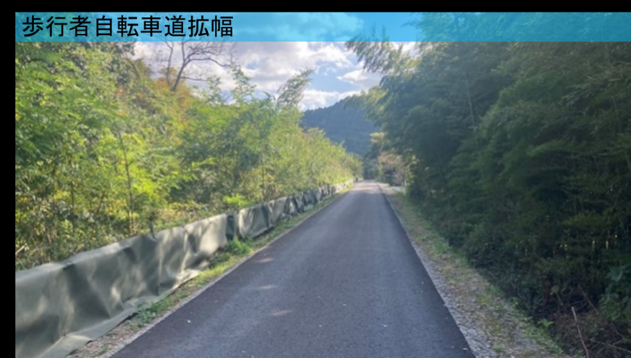 歩行者自転車道拡幅