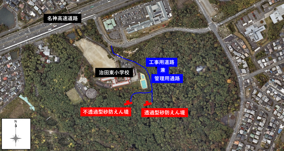 周辺図葉山川支流