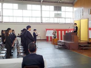入学生代表による誓いの言葉