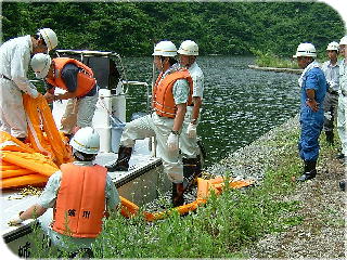 姉川ダムでの訓練開始です