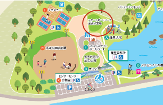 奥びわスポーツの森スケボーパーク位置図