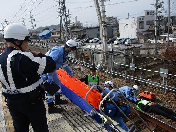 列車事故対応訓練の様子2