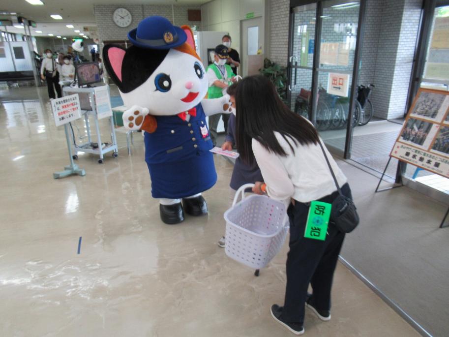 啓発をするめメロディーちゃん