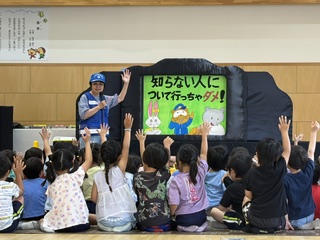 きのもと認定こども園での防犯教室の様子1