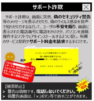サポート詐欺について