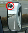 左サイドミラーの視認の写真
