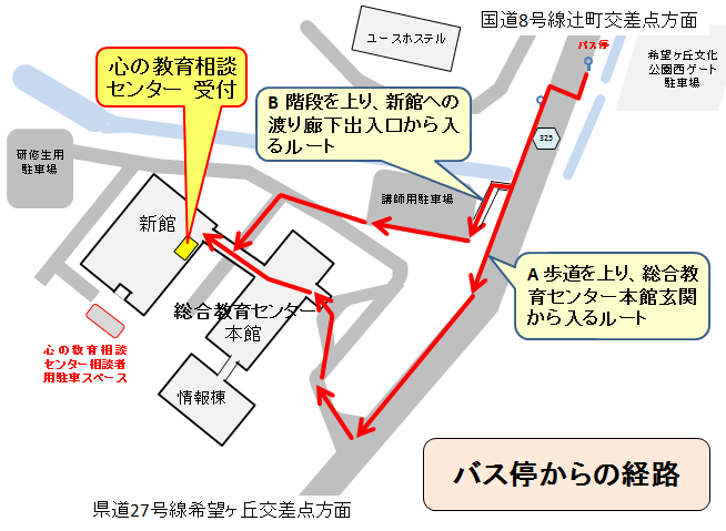 バス停からの経路