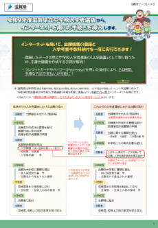 ウェブによる出願申請にかかる案内リーフレット