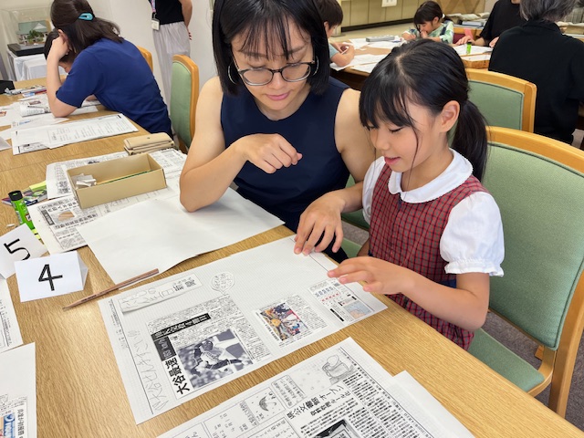 誕生日新聞づくりの様子1