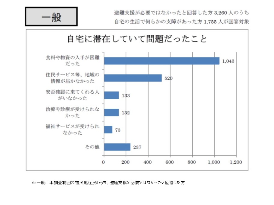 自宅に滞在していて問題だったこと(一般)