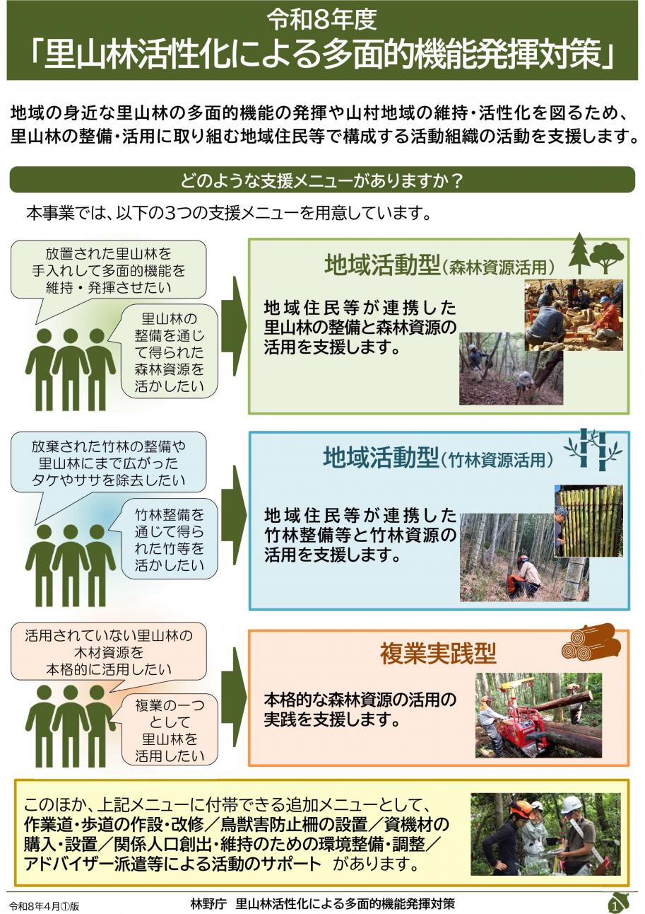 パンフレット_R8里山林活性化による多面的機能発揮対策交付金1