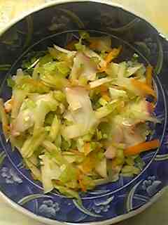 柿の皮と野菜屑の酢の物