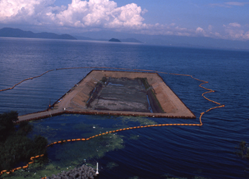 ▲Harie submerged remains(Takashima City)