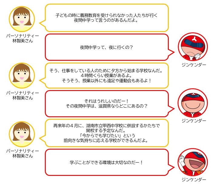 夜間中学について学んでいる様子