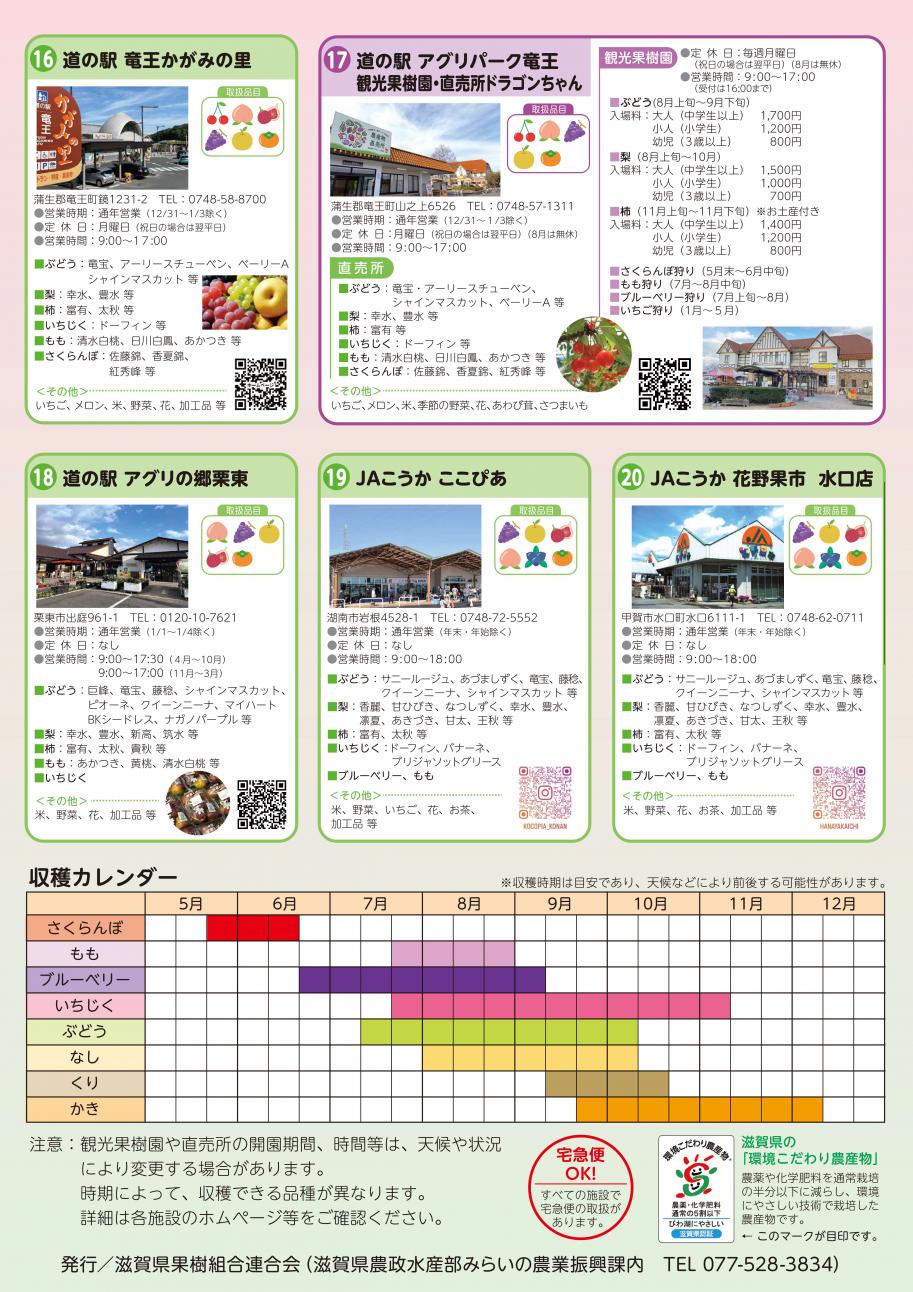令和8年版滋賀県観光果樹園&くだもの直売所MAP_4P