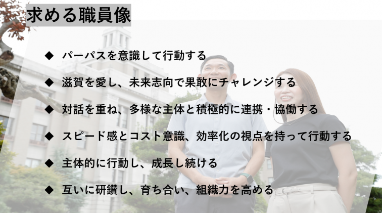 求める職員像6つ