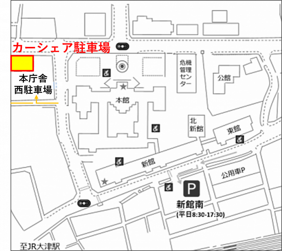 実施場所の地図