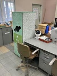 高島環境事務所に移設されたごみ箱の写真