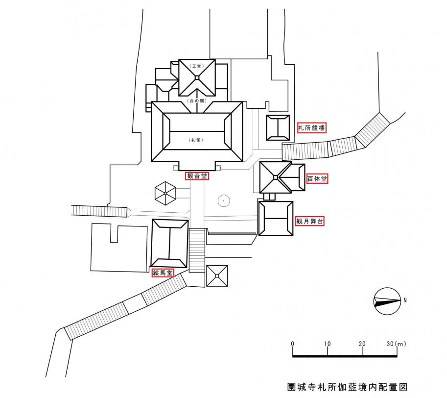 園城寺札所伽藍配置図