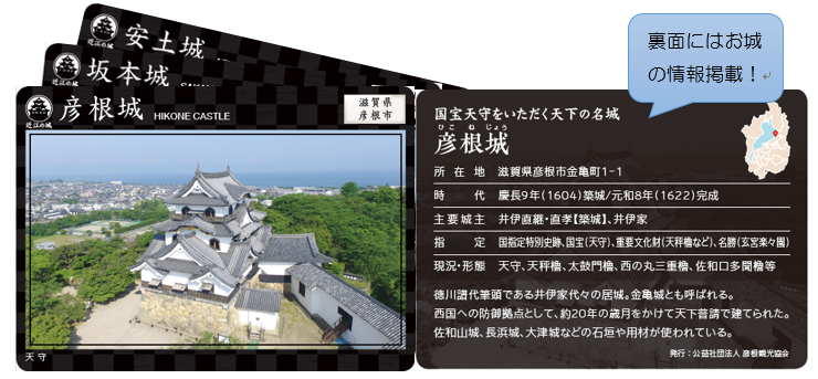 近江の城カード(イメージ)