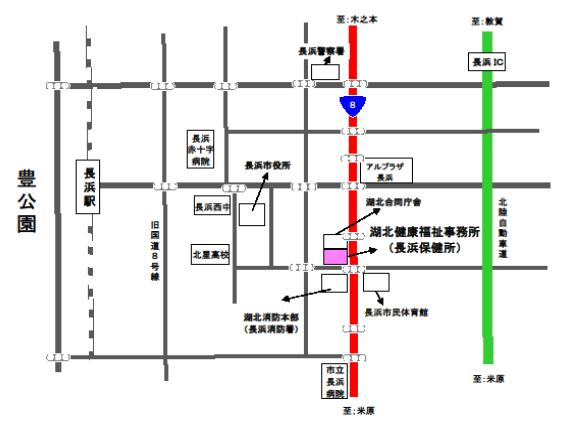 湖北健康福祉事務所マップ図