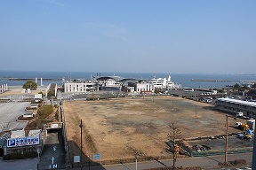 令和7年1月23日（木曜日）の新しい琵琶湖文化館建設地の様子。準備工事が始まった。