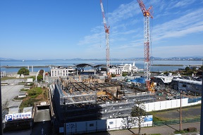 令和7年10月29日（水曜日）の新しい琵琶湖文化館建設地の様子。